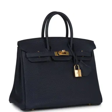 HERMÈS Hermes Birkin 25 Bleu Nuit Togo Gold Hardware | Thumbnail 2 HERMÈS Hermes Birkin 25 Bleu Nuit Togo Gold Hardware | Thumbnail 2