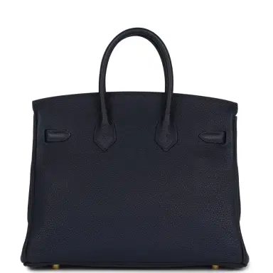 HERMÈS Hermes Birkin 25 Bleu Nuit Togo Gold Hardware | Thumbnail 4 HERMÈS Hermes Birkin 25 Bleu Nuit Togo Gold Hardware | Thumbnail 4