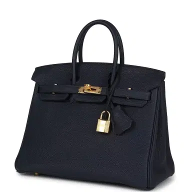 HERMÈS Hermes Birkin 25 Bleu Nuit Togo Gold Hardware | Thumbnail 5 HERMÈS Hermes Birkin 25 Bleu Nuit Togo Gold Hardware | Thumbnail 5