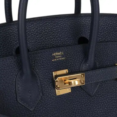 HERMÈS Hermes Birkin 25 Bleu Nuit Togo Gold Hardware | Thumbnail 7 HERMÈS Hermes Birkin 25 Bleu Nuit Togo Gold Hardware | Thumbnail 7