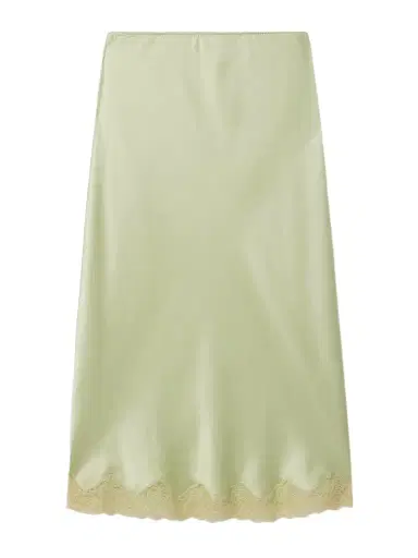 The Row Irene Lace-trimmed Silk-charmeuse Skirt | Thumbnail 1 The Row Irene Lace-trimmed Silk-charmeuse Skirt | Thumbnail 1