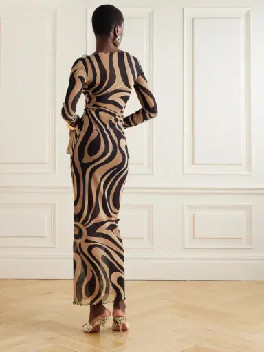 PUCCI Marmo Printed Mesh Maxi Dress | Thumbnail 3 PUCCI Marmo Printed Mesh Maxi Dress | Thumbnail 3