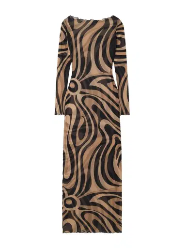 PUCCI Marmo Printed Mesh Maxi Dress | Thumbnail 1 PUCCI Marmo Printed Mesh Maxi Dress | Thumbnail 1