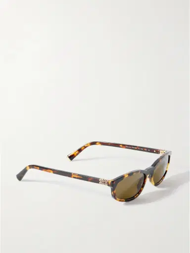 Miu Miu Eyewear Oval-frame Tortoiseshell Acetate Sunglasses | Thumbnail 3 Miu Miu Eyewear Oval-frame Tortoiseshell Acetate Sunglasses | Thumbnail 3