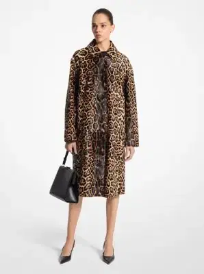 Michael Kors Collection Jaguar Print Calf Hair Balmacaan | Thumbnail 2 Michael Kors Collection Jaguar Print Calf Hair Balmacaan | Thumbnail 2