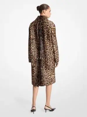 Michael Kors Collection Jaguar Print Calf Hair Balmacaan | Thumbnail 3 Michael Kors Collection Jaguar Print Calf Hair Balmacaan | Thumbnail 3