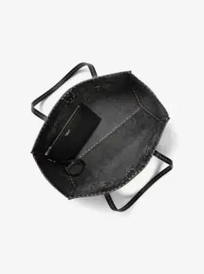 Michael Kors Collection Sharon Hand-Stitched Pebbled Leather Tote Bag in Black - One Size by Michael Kors Collection | Thumbnail 3 Michael Kors Collection Sharon Hand-Stitched Pebbled Leather Tote Bag in Black - One Size by Michael Kors Collection | Thumbnail 3