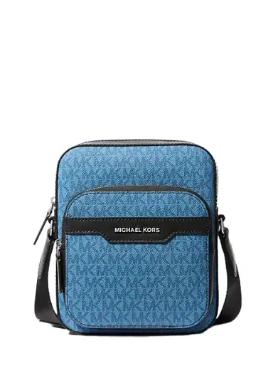 Michael Kors Collection Hudson Mini Signature Logo Flight Bag | Thumbnail 1 Michael Kors Collection Hudson Mini Signature Logo Flight Bag | Thumbnail 1