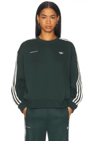 adidas Originals x Sporty & Rich Crewneck Sweatshirt | Thumbnail 1 adidas Originals x Sporty & Rich Crewneck Sweatshirt | Thumbnail 1