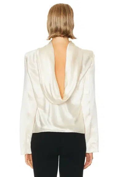 Saint Laurent Drape Back Top | Thumbnail 4 Saint Laurent Drape Back Top | Thumbnail 4
