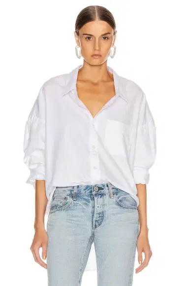 R13 Drop Neck Oxford Shirt | Thumbnail 1 R13 Drop Neck Oxford Shirt | Thumbnail 1