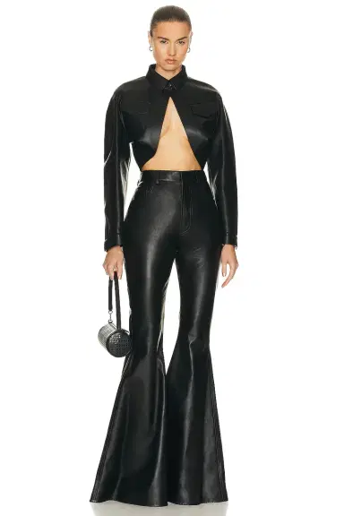 Alaïa Leather Flare Pant | Thumbnail 4 Alaïa Leather Flare Pant | Thumbnail 4