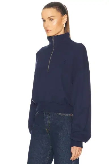 Eterne Cropped Half Zip Sweatshirt | Thumbnail 3 Eterne Cropped Half Zip Sweatshirt | Thumbnail 3