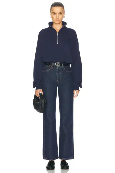 Eterne Cropped Half Zip Sweatshirt | Thumbnail 5 Eterne Cropped Half Zip Sweatshirt | Thumbnail 5
