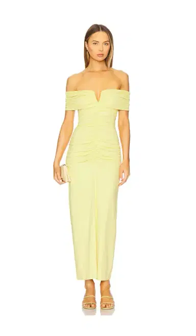 susana monaco V Wire Gathered Off The Shoulder Dress | Thumbnail 1 susana monaco V Wire Gathered Off The Shoulder Dress | Thumbnail 1