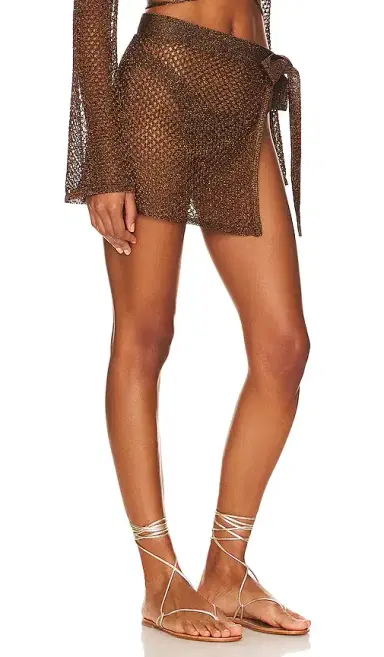 House of Harlow 1960 x REVOLVE Sana Metallic Open Stitch Tie Skirt | Thumbnail 2 House of Harlow 1960 x REVOLVE Sana Metallic Open Stitch Tie Skirt | Thumbnail 2