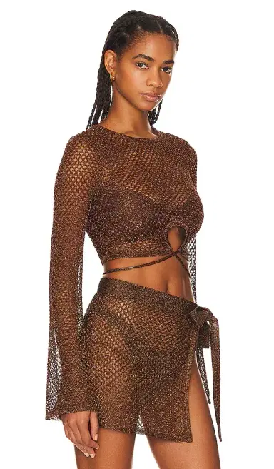 House of Harlow 1960 x REVOLVE Sana Metallic Open Stitch Top | Thumbnail 2 House of Harlow 1960 x REVOLVE Sana Metallic Open Stitch Top | Thumbnail 2