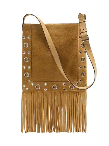 Valentino Garavani Women's Nellcôte Suede Shoulder Bag with Fringes - Beige Brown | Thumbnail 13 Valentino Garavani Women's Nellcôte Suede Shoulder Bag with Fringes - Beige Brown | Thumbnail 13