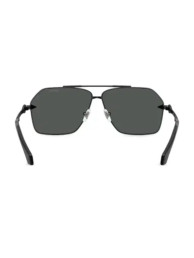 Versace Men's Mirror 63MM Aviator Sunglasses - Matte Black | Thumbnail 4 Versace Men's Mirror 63MM Aviator Sunglasses - Matte Black | Thumbnail 4