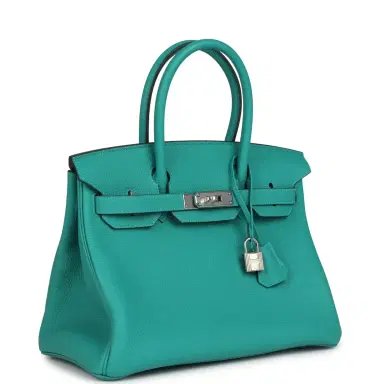HERMÈS Hermes Birkin 30 Vert Verone Togo Palladium Hardware | Thumbnail 2 HERMÈS Hermes Birkin 30 Vert Verone Togo Palladium Hardware | Thumbnail 2