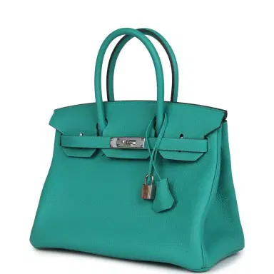 HERMÈS Hermes Birkin 30 Vert Verone Togo Palladium Hardware | Thumbnail 5 HERMÈS Hermes Birkin 30 Vert Verone Togo Palladium Hardware | Thumbnail 5