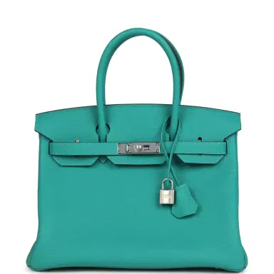 HERMÈS Hermes Birkin 30 Vert Verone Togo Palladium Hardware | Thumbnail 1 HERMÈS Hermes Birkin 30 Vert Verone Togo Palladium Hardware | Thumbnail 1