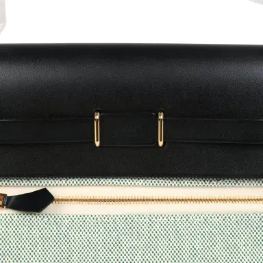 HERMÈS Hermes Herbag Zip 20 Mini Ecru and Vert Moyen Toile H Canvas and Black Vache Hunter Gold Hardware | Thumbnail 6 HERMÈS Hermes Herbag Zip 20 Mini Ecru and Vert Moyen Toile H Canvas and Black Vache Hunter Gold Hardware | Thumbnail 6