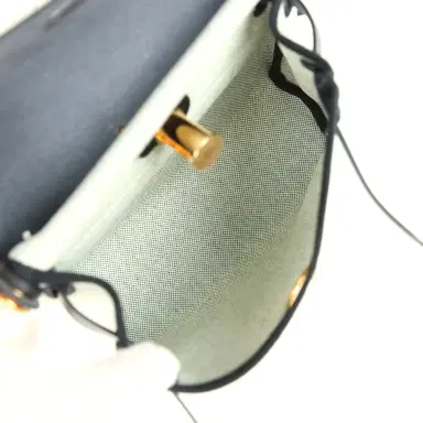 HERMÈS Hermes Herbag Zip 20 Mini Ecru and Vert Moyen Toile H Canvas and Black Vache Hunter Gold Hardware | Thumbnail 10 HERMÈS Hermes Herbag Zip 20 Mini Ecru and Vert Moyen Toile H Canvas and Black Vache Hunter Gold Hardware | Thumbnail 10
