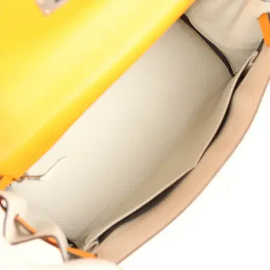 HERMÈS Hermes Special Order (HSS) Kelly Retourne 28 Jaune D'Or Swift Brushed Palladium Hardware | Thumbnail 8 HERMÈS Hermes Special Order (HSS) Kelly Retourne 28 Jaune D'Or Swift Brushed Palladium Hardware | Thumbnail 8