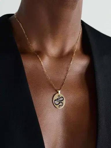 Diane Kordas Snake 18-karat Gold, Diamond, Tsavorite And Enamel Necklace | Thumbnail 2 Diane Kordas Snake 18-karat Gold, Diamond, Tsavorite And Enamel Necklace | Thumbnail 2