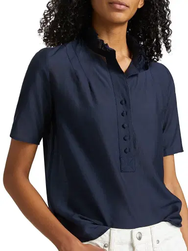 Zadig & Voltaire Women's Topher Tomboy Blouse - Encre | Thumbnail 6 Zadig & Voltaire Women's Topher Tomboy Blouse - Encre | Thumbnail 6