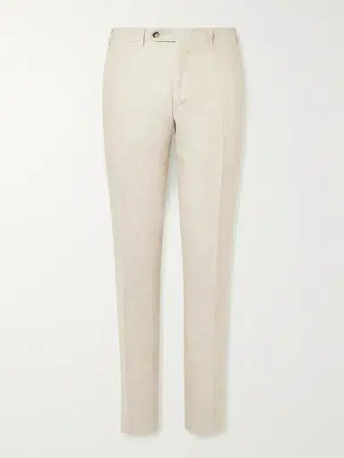 Canali Slim-Fit Straight-Leg Linen Suit Trousers - Men | Thumbnail 2 Canali Slim-Fit Straight-Leg Linen Suit Trousers - Men | Thumbnail 2