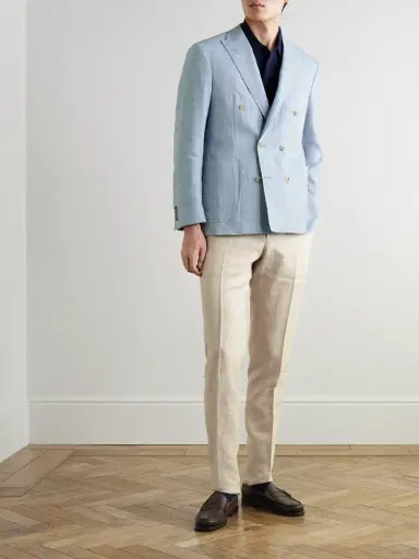 Canali Slim-Fit Straight-Leg Linen Suit Trousers - Men | Thumbnail 3 Canali Slim-Fit Straight-Leg Linen Suit Trousers - Men | Thumbnail 3
