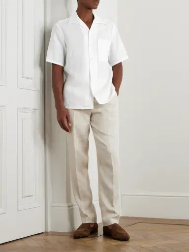 Zegna Convertible-Collar Oasi Linen Shirt - Men | Thumbnail 2 Zegna Convertible-Collar Oasi Linen Shirt - Men | Thumbnail 2