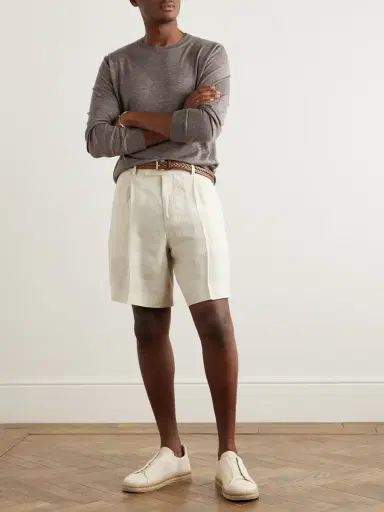 Zegna Mulberry Silk, Cashmere and Linen-Blend Sweater - Men | Thumbnail 2 Zegna Mulberry Silk, Cashmere and Linen-Blend Sweater - Men | Thumbnail 2