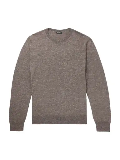 Zegna Mulberry Silk, Cashmere and Linen-Blend Sweater - Men | Thumbnail 1 Zegna Mulberry Silk, Cashmere and Linen-Blend Sweater - Men | Thumbnail 1
