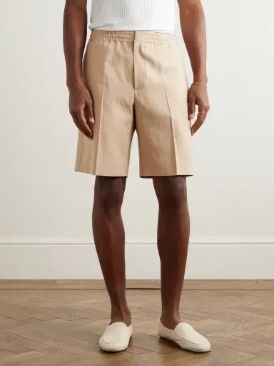 Zegna Straight-Leg Linen Shorts - Men | Thumbnail 3 Zegna Straight-Leg Linen Shorts - Men | Thumbnail 3