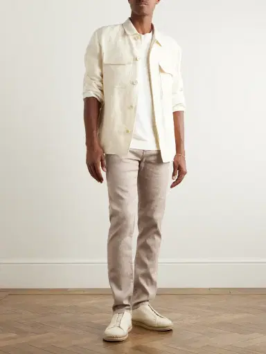 Zegna Roccia Slim-Fit Straight-Leg Linen-Blend Trousers - Men | Thumbnail 2 Zegna Roccia Slim-Fit Straight-Leg Linen-Blend Trousers - Men | Thumbnail 2