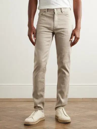 Zegna Roccia Slim-Fit Straight-Leg Linen-Blend Trousers - Men | Thumbnail 3 Zegna Roccia Slim-Fit Straight-Leg Linen-Blend Trousers - Men | Thumbnail 3