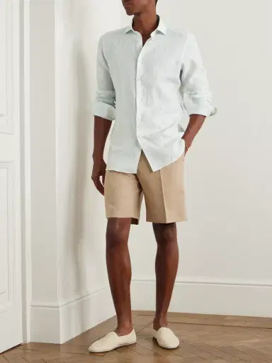 Zegna Oasi Striped Linen Shirt - Men | Thumbnail 2 Zegna Oasi Striped Linen Shirt - Men | Thumbnail 2