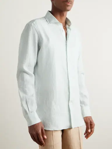 Zegna Oasi Striped Linen Shirt - Men | Thumbnail 3 Zegna Oasi Striped Linen Shirt - Men | Thumbnail 3