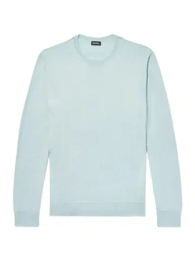 Zegna Mulberry Silk, Cashmere and Linen-Blend Sweater - Men | Thumbnail 1 Zegna Mulberry Silk, Cashmere and Linen-Blend Sweater - Men | Thumbnail 1