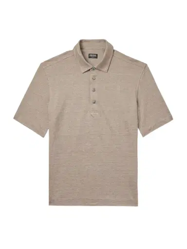 Zegna Linen Polo Shirt - Men | Thumbnail 1 Zegna Linen Polo Shirt - Men | Thumbnail 1
