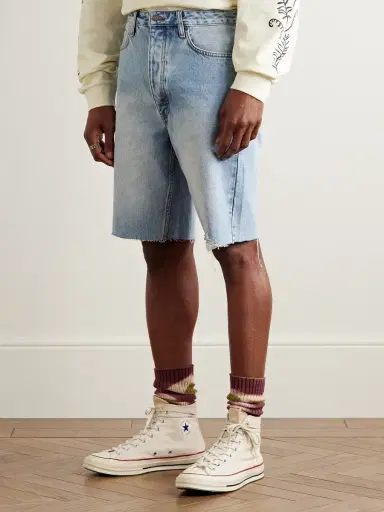 MANAAKI Tama Slim-Fit Straight-Leg Distressed Denim Shorts - Men | Thumbnail 3 MANAAKI Tama Slim-Fit Straight-Leg Distressed Denim Shorts - Men | Thumbnail 3