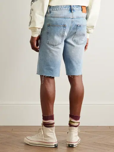 MANAAKI Tama Slim-Fit Straight-Leg Distressed Denim Shorts - Men | Thumbnail 4 MANAAKI Tama Slim-Fit Straight-Leg Distressed Denim Shorts - Men | Thumbnail 4