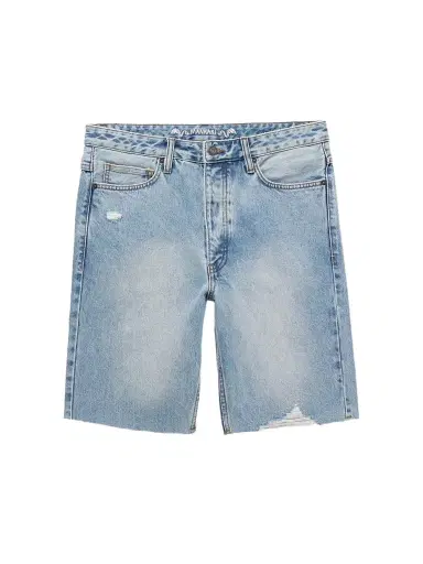 MANAAKI Tama Slim-Fit Straight-Leg Distressed Denim Shorts - Men | Thumbnail 1 MANAAKI Tama Slim-Fit Straight-Leg Distressed Denim Shorts - Men | Thumbnail 1
