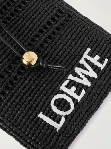 Loewe + Paula's Ibiza Leather-trimmed Embroidered Raffia Shoulder Bag | Thumbnail 4 Loewe + Paula's Ibiza Leather-trimmed Embroidered Raffia Shoulder Bag | Thumbnail 4