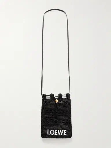 Loewe + Paula's Ibiza Leather-trimmed Embroidered Raffia Shoulder Bag | Thumbnail 6 Loewe + Paula's Ibiza Leather-trimmed Embroidered Raffia Shoulder Bag | Thumbnail 6