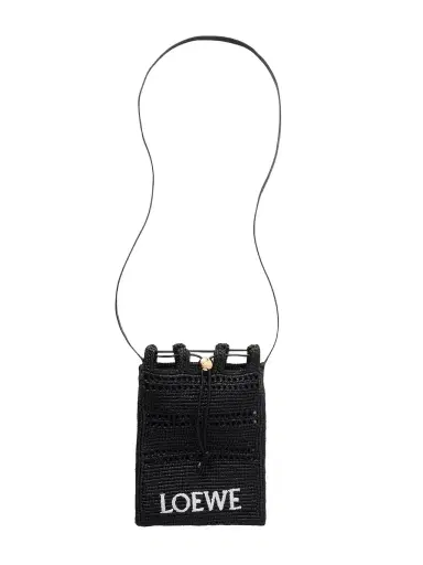 Loewe + Paula's Ibiza Leather-trimmed Embroidered Raffia Shoulder Bag | Thumbnail 1 Loewe + Paula's Ibiza Leather-trimmed Embroidered Raffia Shoulder Bag | Thumbnail 1