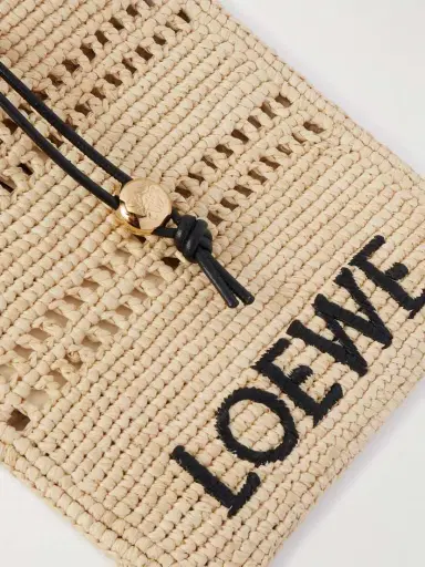 Loewe + Paula's Ibiza Leather-trimmed Embroidered Raffia Shoulder Bag | Thumbnail 4 Loewe + Paula's Ibiza Leather-trimmed Embroidered Raffia Shoulder Bag | Thumbnail 4